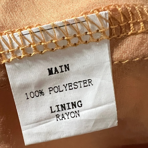 Hello Molly Peach Satin dress, Cowl neck size 4 - Picture 4 of 6